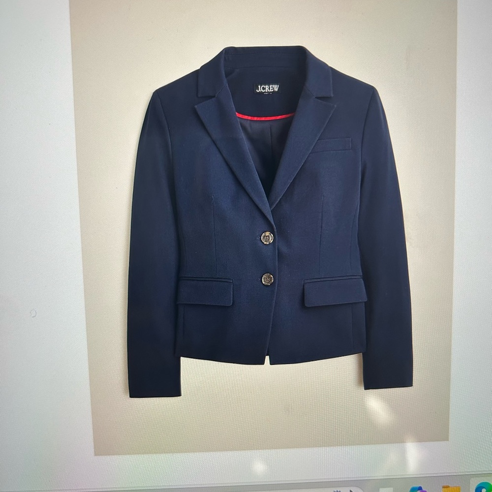 J. Crew Navy suit 4 City Fit nwt blazer pants 4 nwot
Cotton blend